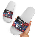 Custom Knights Slide Sandals Warrior Mascot With Aboriginal Indigenous