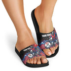 Custom Knights Slide Sandals Warrior Mascot With Aboriginal Indigenous