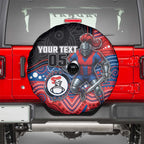 Custom Knights Spare Tire Cover Warrior Mascot With Aboriginal Indigenous