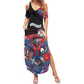 Custom Knights Summer Maxi Dress Warrior Mascot With Aboriginal Indigenous