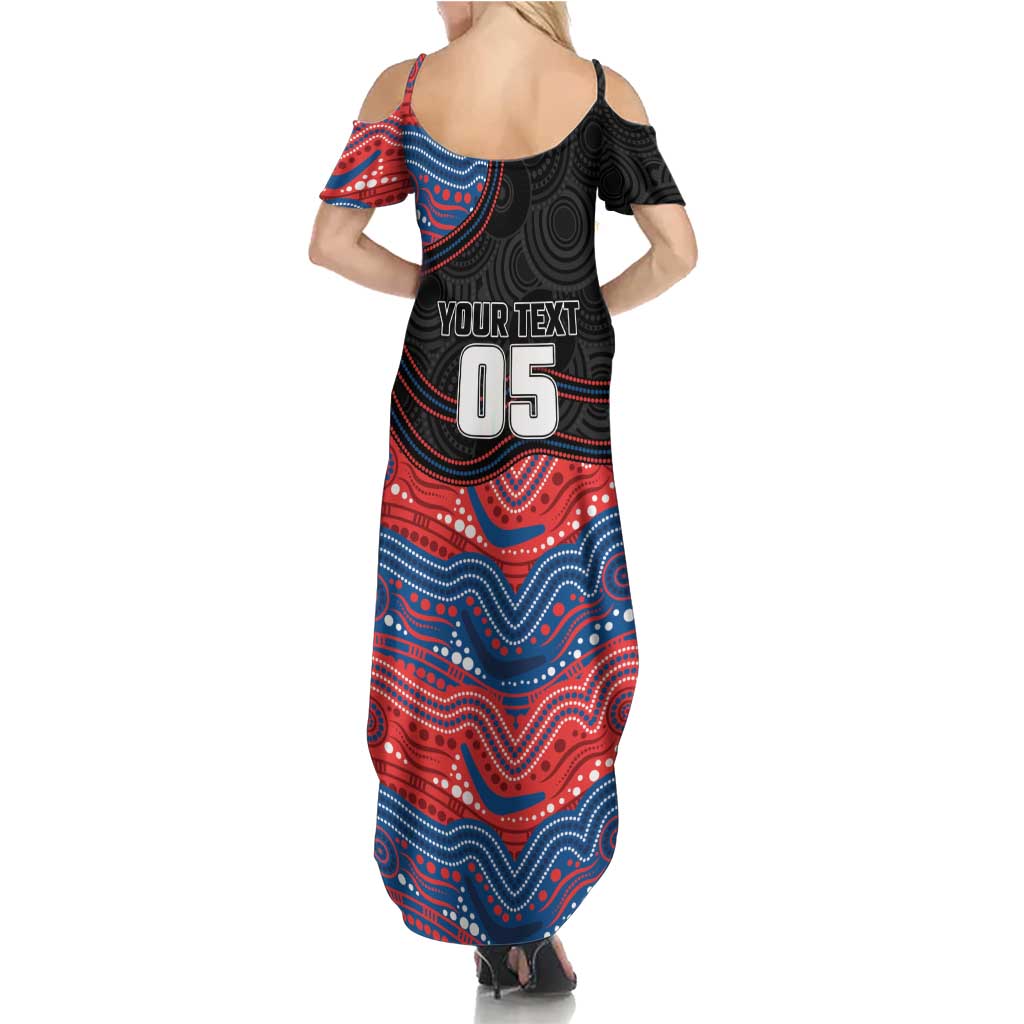 Custom Knights Summer Maxi Dress Warrior Mascot With Aboriginal Indigenous
