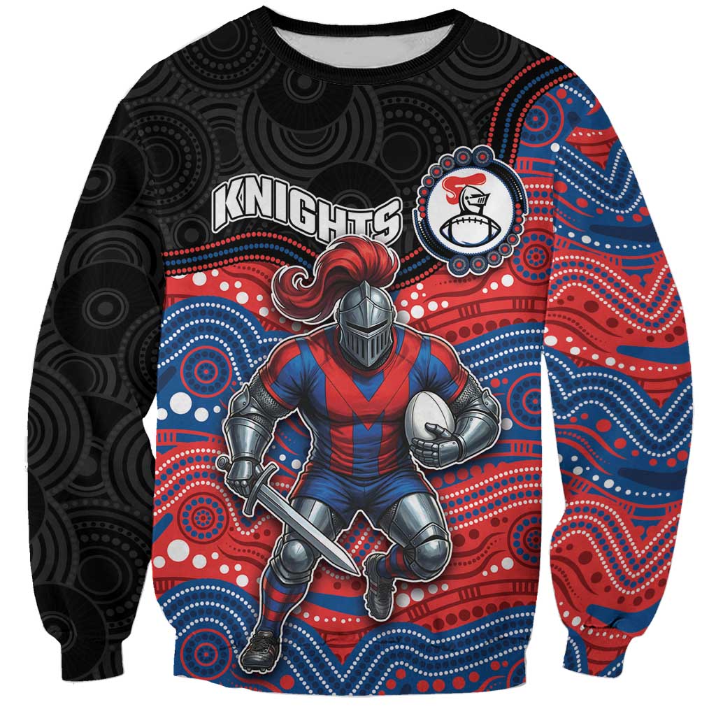 Custom Knights Sweatshirt Warrior Mascot With Aboriginal Indigenous