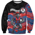 Custom Knights Sweatshirt Warrior Mascot With Aboriginal Indigenous