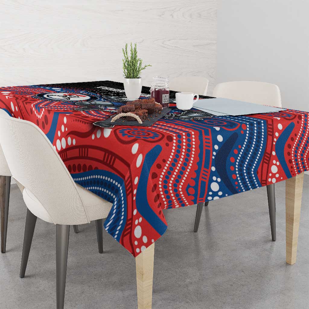 Custom Knights Tablecloth Warrior Mascot With Aboriginal Indigenous
