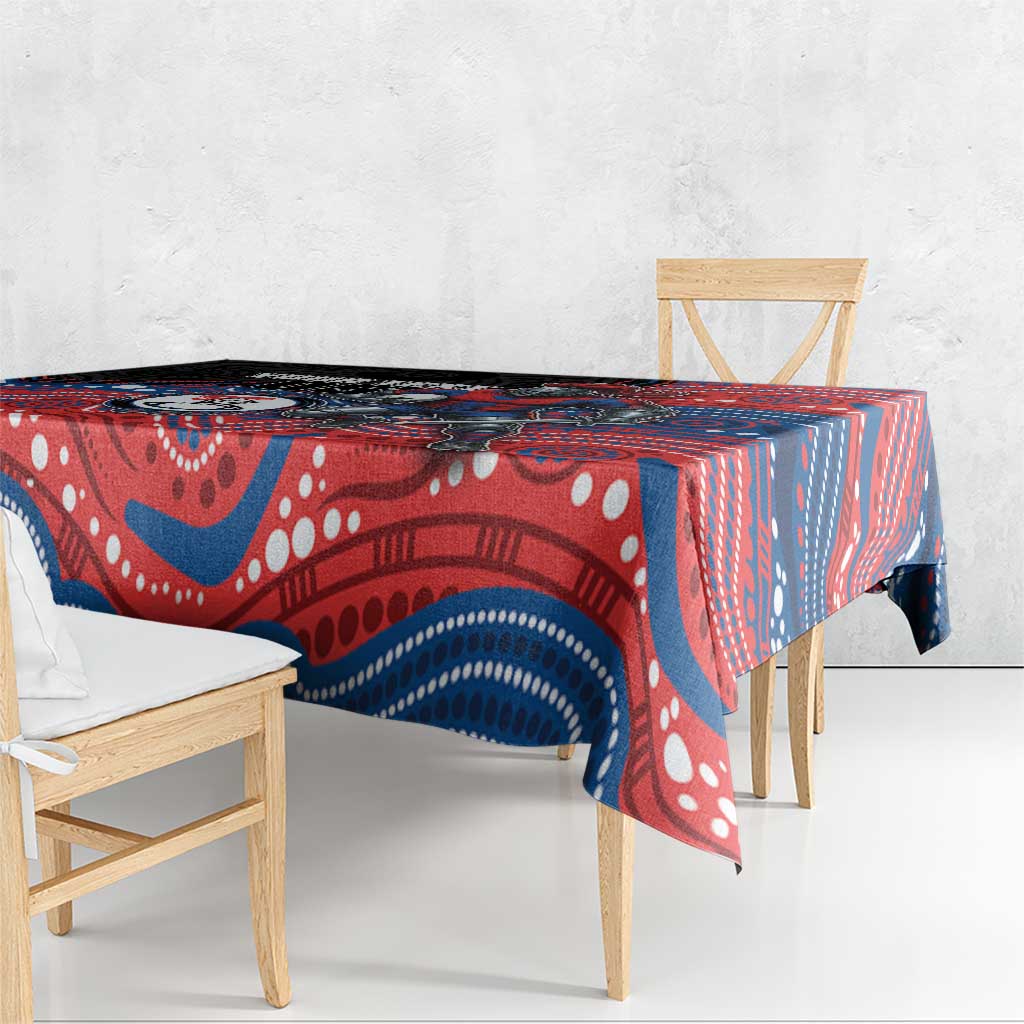 Custom Knights Tablecloth Warrior Mascot With Aboriginal Indigenous