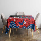 Custom Knights Tablecloth Warrior Mascot With Aboriginal Indigenous