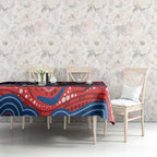 Custom Knights Tablecloth Warrior Mascot With Aboriginal Indigenous