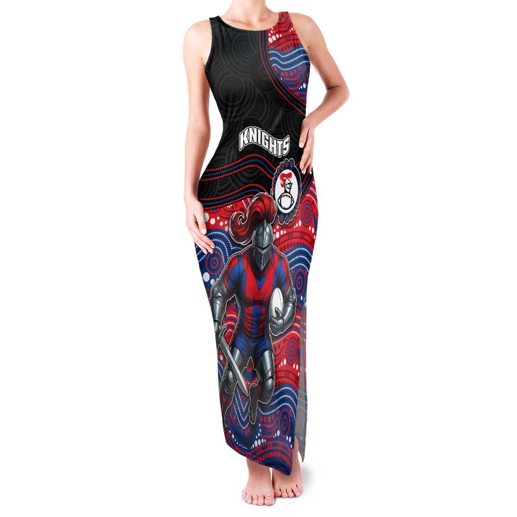Custom Knights Tank Maxi Dress Warrior Mascot With Aboriginal Indigenous