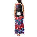 Custom Knights Tank Maxi Dress Warrior Mascot With Aboriginal Indigenous