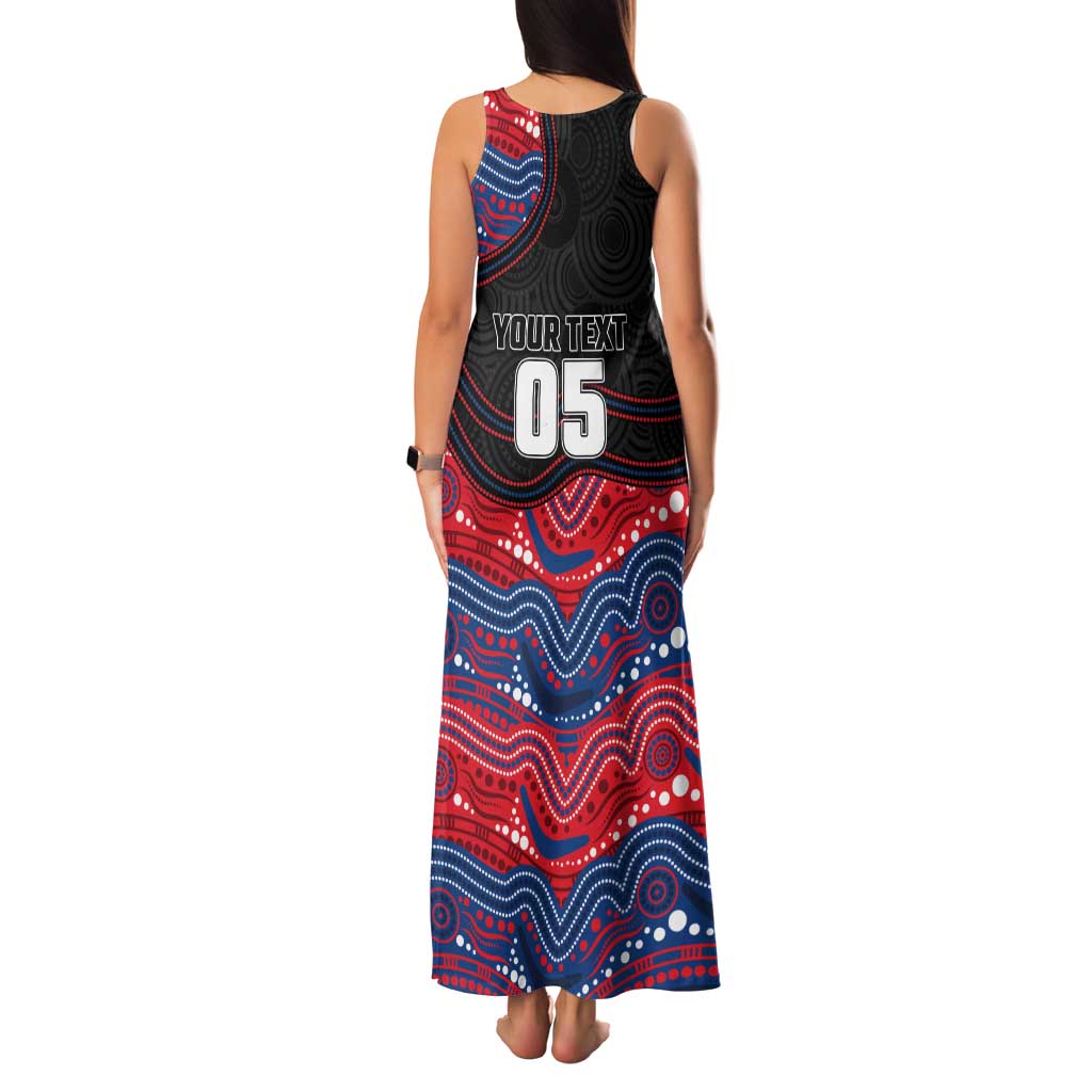 Custom Knights Tank Maxi Dress Warrior Mascot With Aboriginal Indigenous