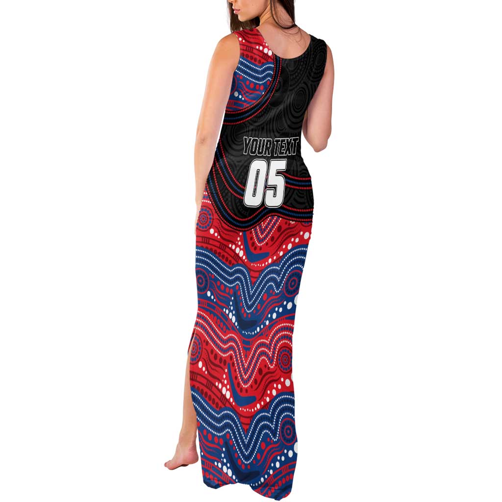 Custom Knights Tank Maxi Dress Warrior Mascot With Aboriginal Indigenous
