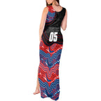 Custom Knights Tank Maxi Dress Warrior Mascot With Aboriginal Indigenous
