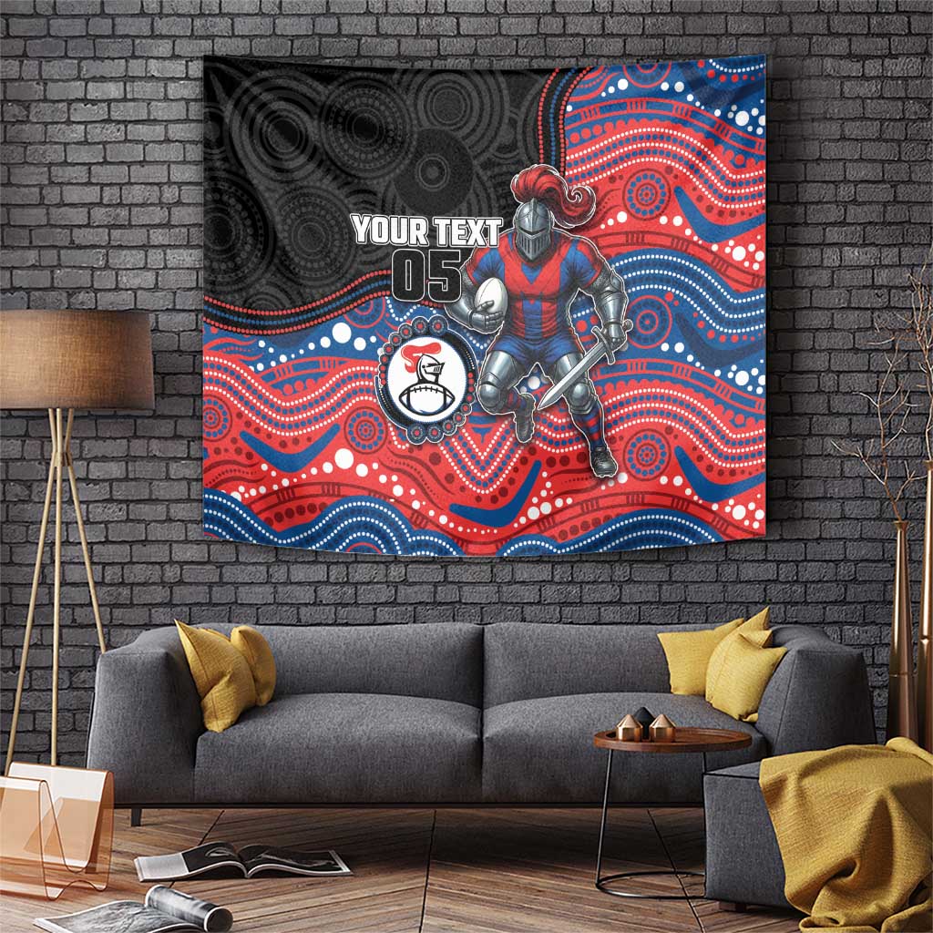 Custom Knights Tapestry Warrior Mascot With Aboriginal Indigenous
