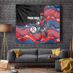 Custom Knights Tapestry Warrior Mascot With Aboriginal Indigenous