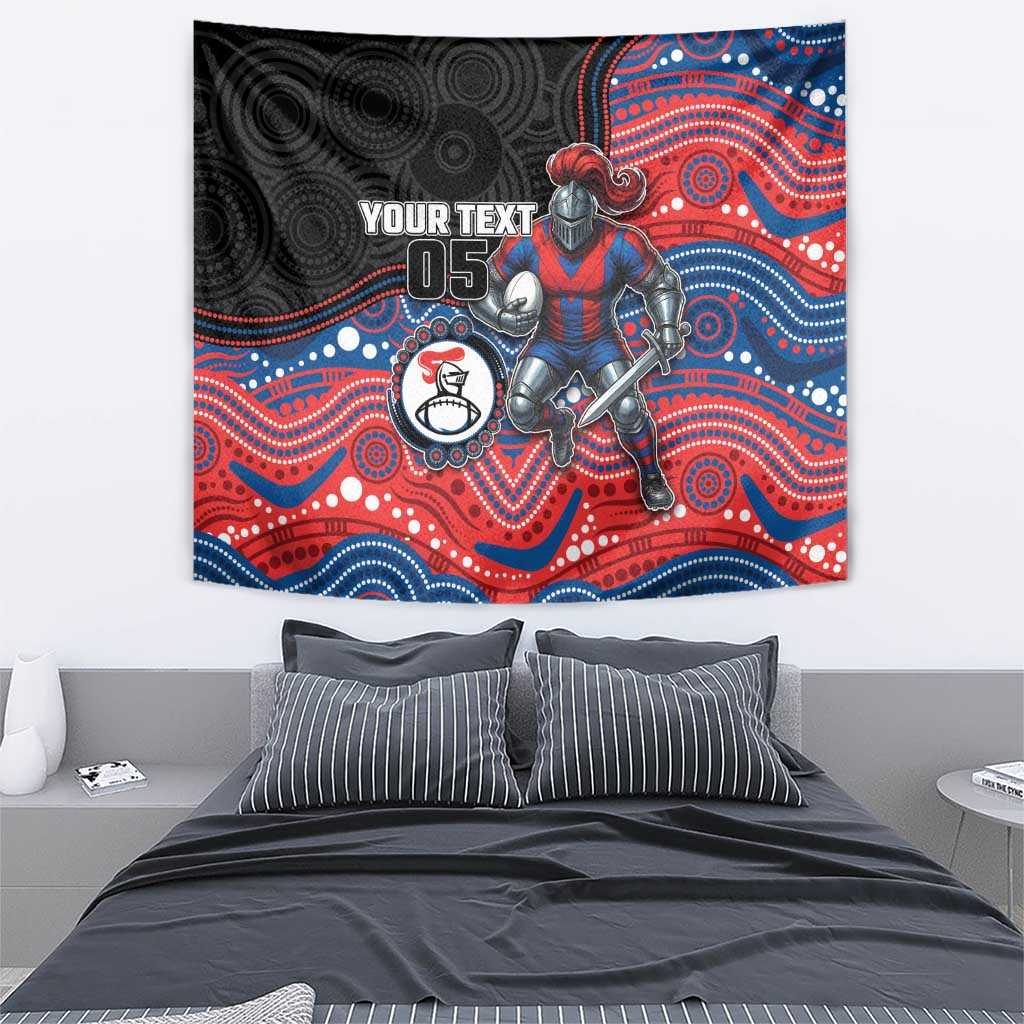 Custom Knights Tapestry Warrior Mascot With Aboriginal Indigenous
