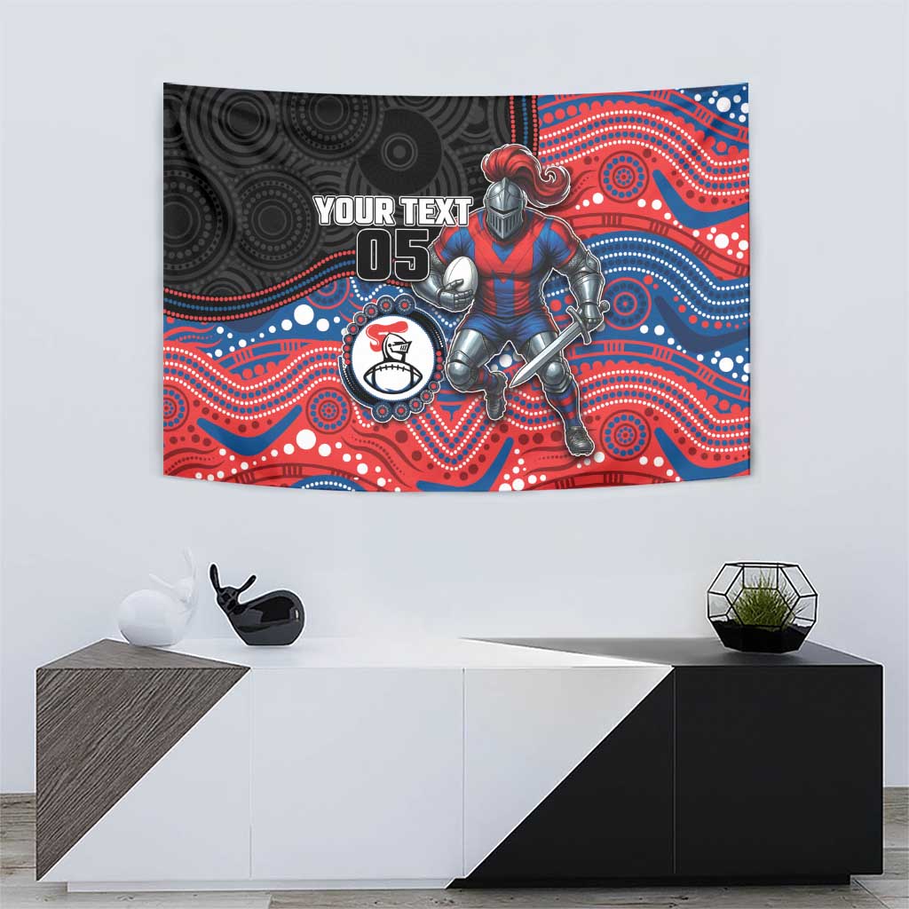 Custom Knights Tapestry Warrior Mascot With Aboriginal Indigenous