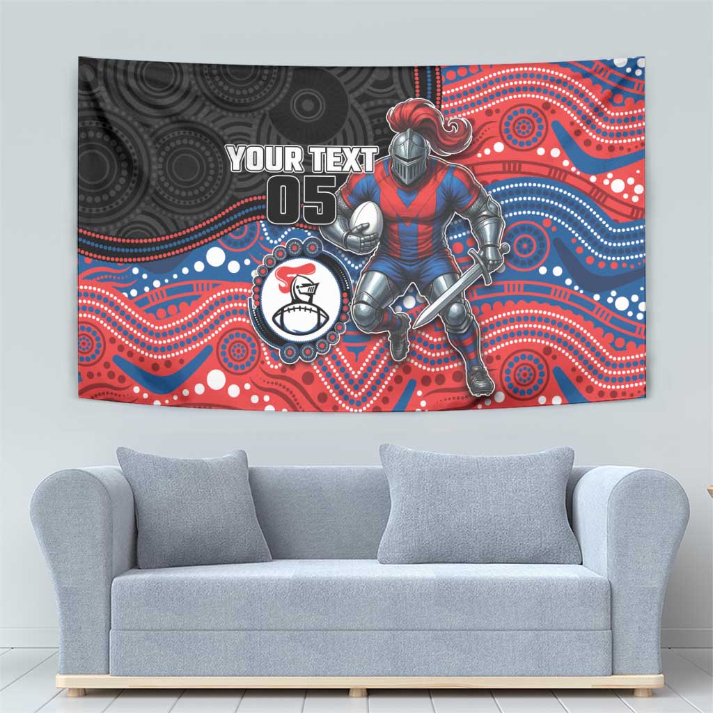 Custom Knights Tapestry Warrior Mascot With Aboriginal Indigenous
