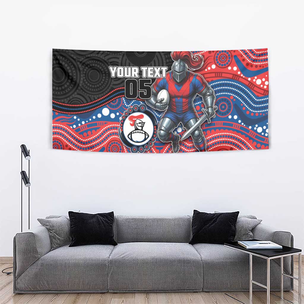 Custom Knights Tapestry Warrior Mascot With Aboriginal Indigenous