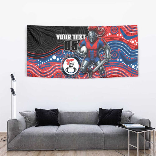Custom Knights Tapestry Warrior Mascot With Aboriginal Indigenous