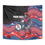 Custom Knights Tapestry Warrior Mascot With Aboriginal Indigenous
