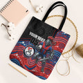 Custom Knights Tote Bag Warrior Mascot With Aboriginal Indigenous