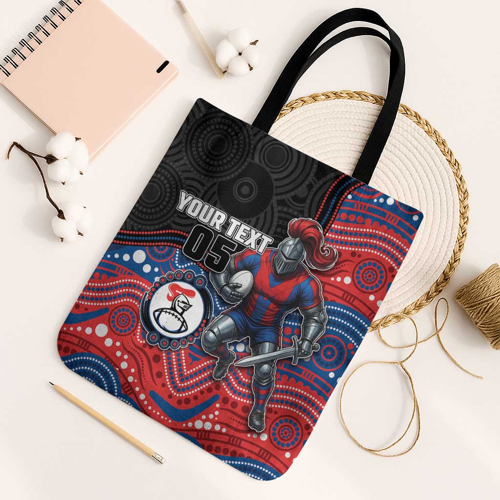 Custom Knights Tote Bag Warrior Mascot With Aboriginal Indigenous