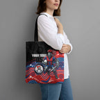 Custom Knights Tote Bag Warrior Mascot With Aboriginal Indigenous