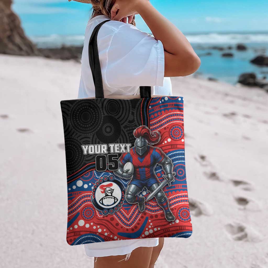 Custom Knights Tote Bag Warrior Mascot With Aboriginal Indigenous