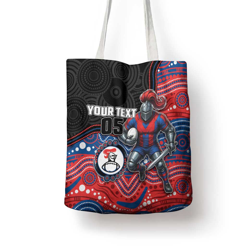 Custom Knights Tote Bag Warrior Mascot With Aboriginal Indigenous