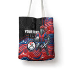 Custom Knights Tote Bag Warrior Mascot With Aboriginal Indigenous