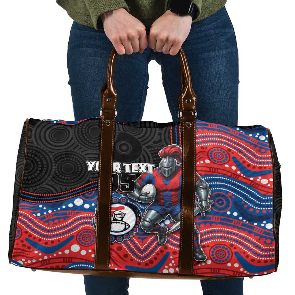 Custom Knights Travel Bag Warrior Mascot With Aboriginal Indigenous