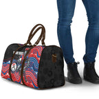 Custom Knights Travel Bag Warrior Mascot With Aboriginal Indigenous