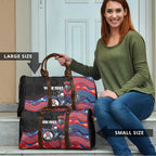 Custom Knights Travel Bag Warrior Mascot With Aboriginal Indigenous