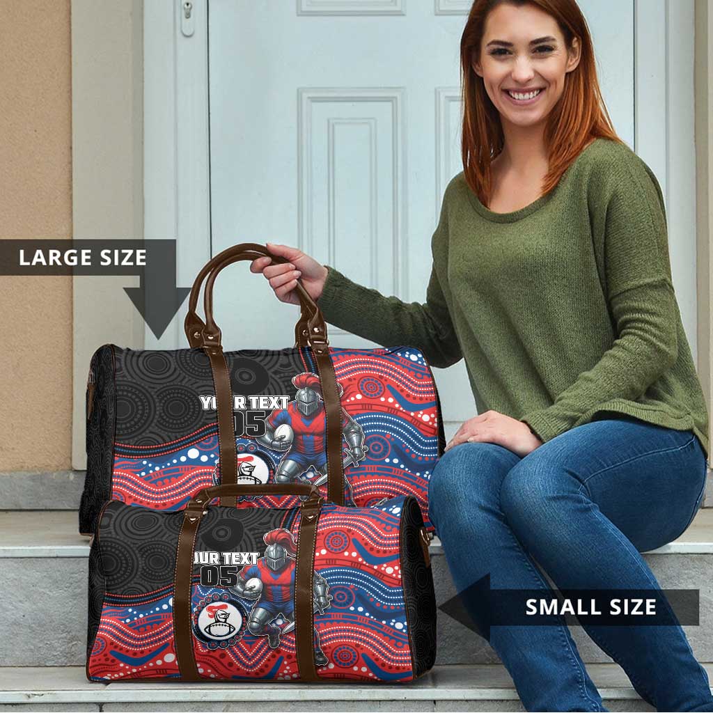 Custom Knights Travel Bag Warrior Mascot With Aboriginal Indigenous