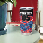 Custom Knights Tumbler Cup Warrior Mascot With Aboriginal Indigenous