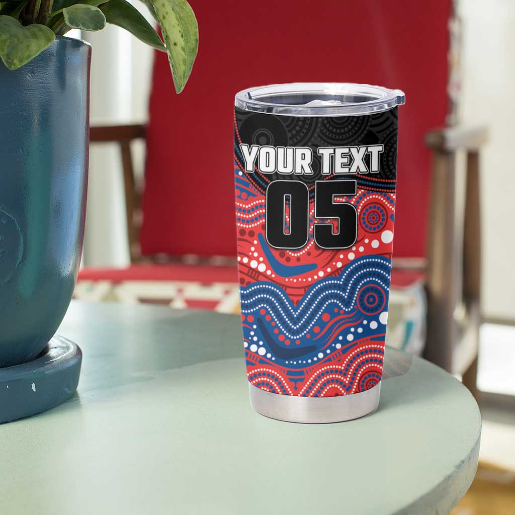 Custom Knights Tumbler Cup Warrior Mascot With Aboriginal Indigenous