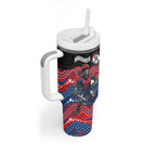 Custom Knights Tumbler With Handle Warrior Mascot With Aboriginal Indigenous