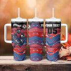 Custom Knights Tumbler With Handle Warrior Mascot With Aboriginal Indigenous