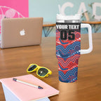 Custom Knights Tumbler With Handle Warrior Mascot With Aboriginal Indigenous