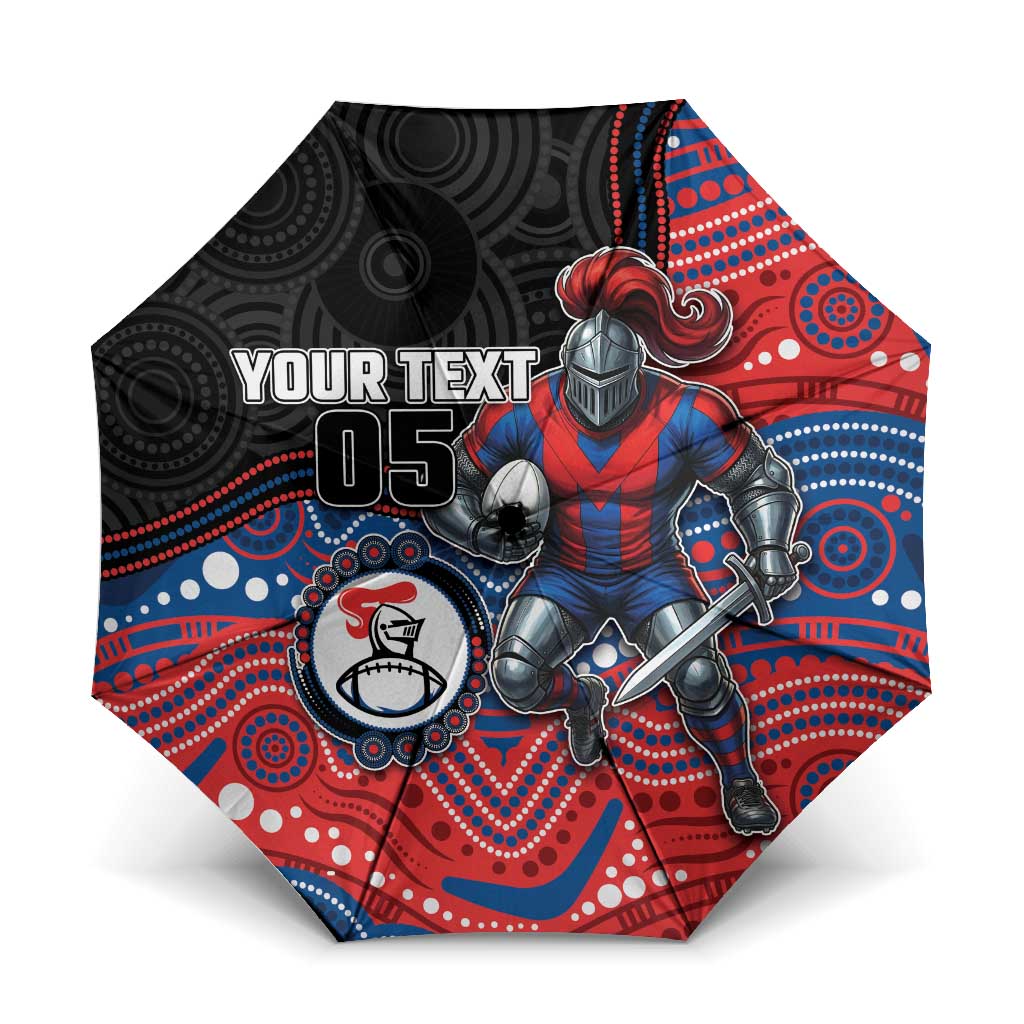 Custom Knights Umbrella Warrior Mascot With Aboriginal Indigenous