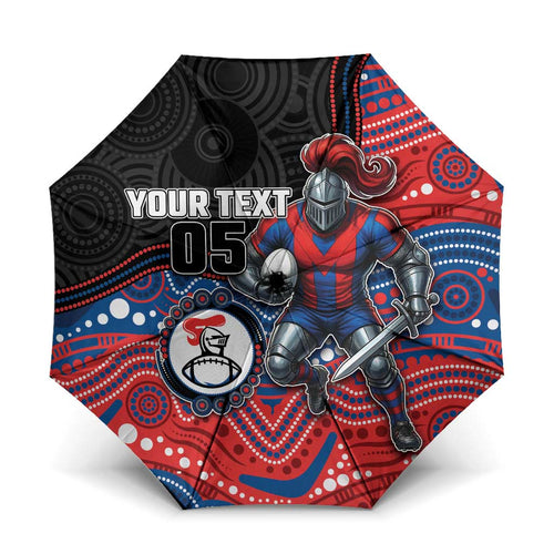 Custom Knights Umbrella Warrior Mascot With Aboriginal Indigenous