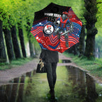 Custom Knights Umbrella Warrior Mascot With Aboriginal Indigenous