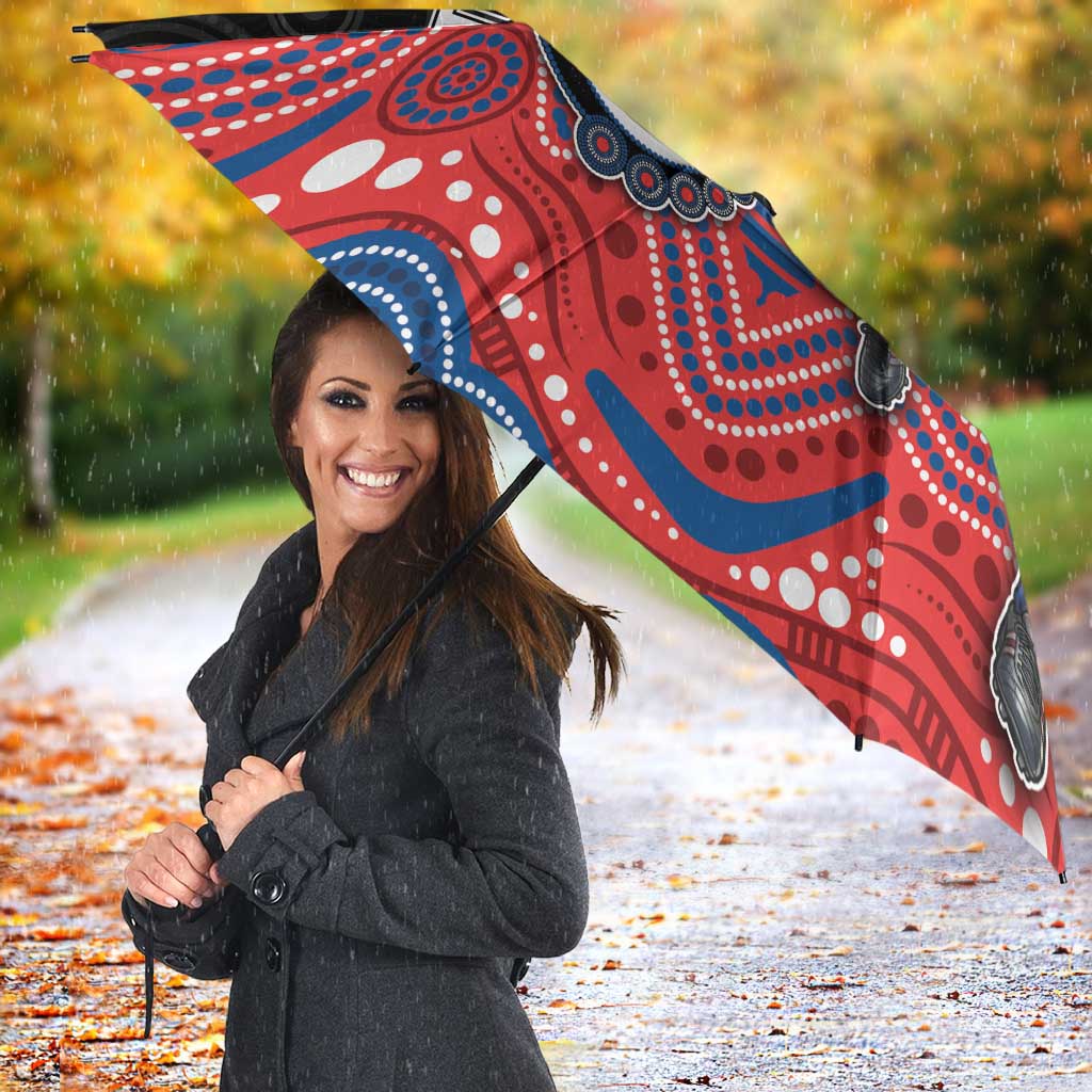 Custom Knights Umbrella Warrior Mascot With Aboriginal Indigenous