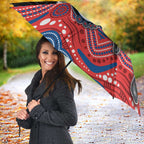Custom Knights Umbrella Warrior Mascot With Aboriginal Indigenous