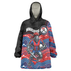 Custom Knights Wearable Blanket Hoodie Warrior Mascot With Aboriginal Indigenous