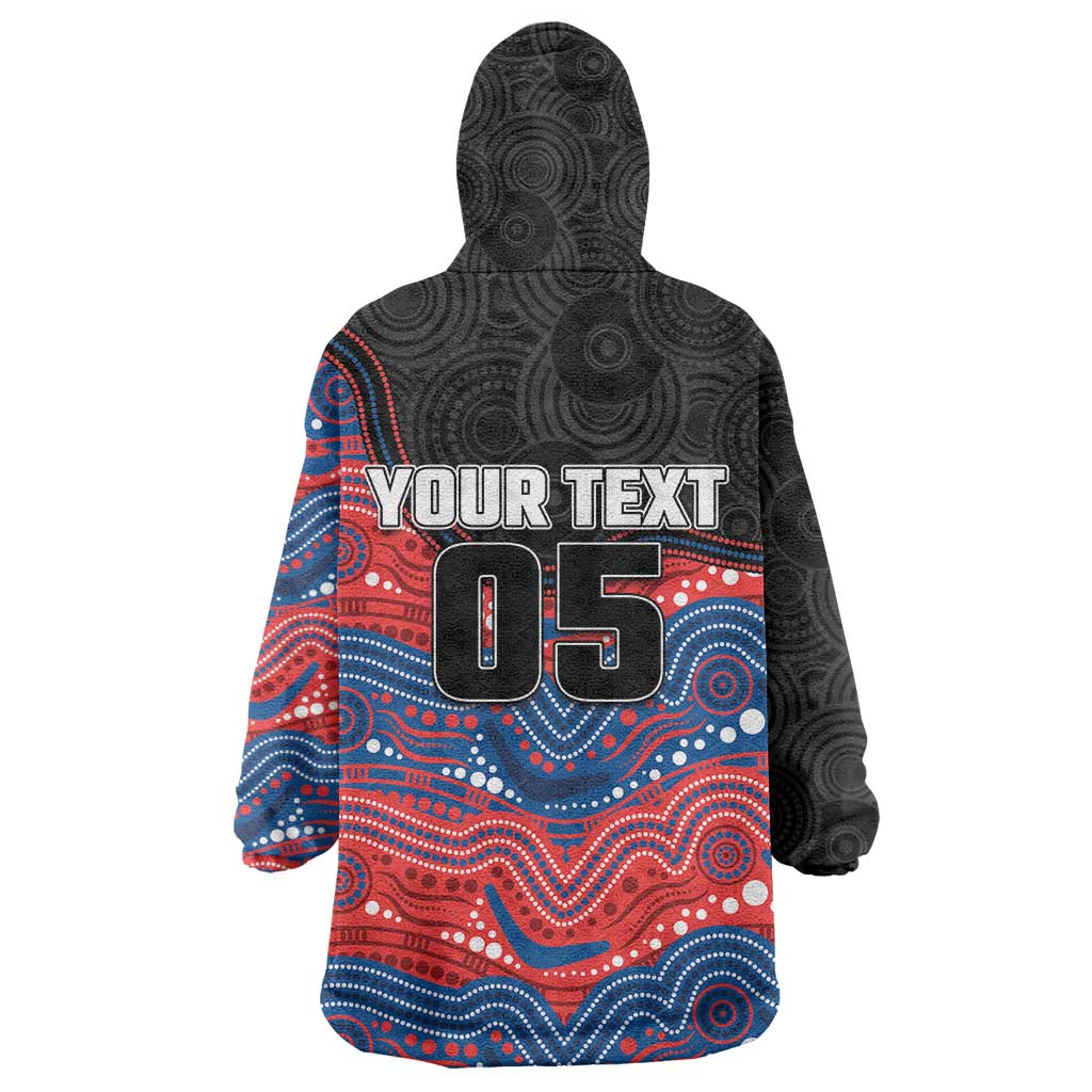 Custom Knights Wearable Blanket Hoodie Warrior Mascot With Aboriginal Indigenous