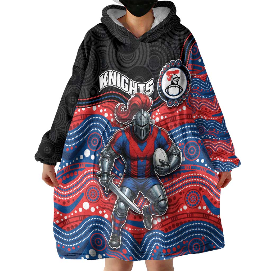 Custom Knights Wearable Blanket Hoodie Warrior Mascot With Aboriginal Indigenous