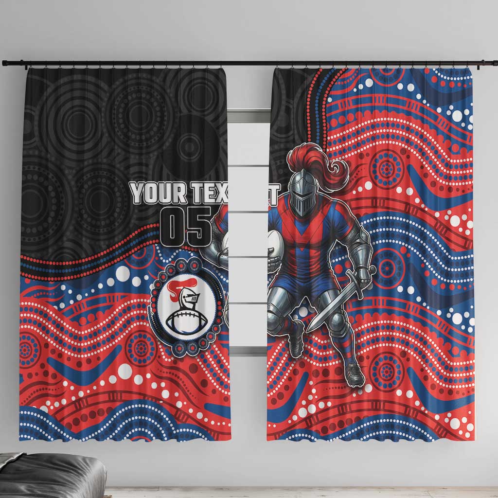Custom Knights Window Curtain Warrior Mascot With Aboriginal Indigenous