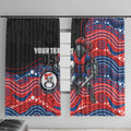 Custom Knights Window Curtain Warrior Mascot With Aboriginal Indigenous