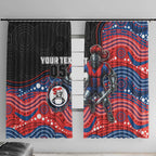 Custom Knights Window Curtain Warrior Mascot With Aboriginal Indigenous
